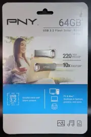 PNY 64GB USB 3.2 Flash Drive Elite-X 2-Pack (P-FDI64GX2ELTX-CP)