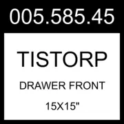 IKEA TISTORP Drawer Front Brown Walnut Effect 15x15" 005.585.45