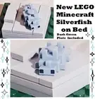 New LEGO Minecraft SILVERFISH in Bed Silver Fish Bait Baseplate Blue Unique Rare