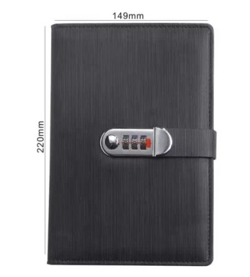 New A5 retro password book with Lock Diary Book Student Notebook Notebook