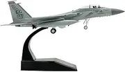 Oshhni Collectibles Display 1:100 Scale F15 Aviation Model Alloy Simulation Plane Model for Home Decor Collectables Home Decoration Teens Gift