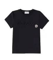[Moncler Enfant] Moncler Enfant Logo embroidered cotton jersey T-shirt Y 14 black