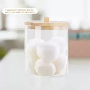 (Short Cylinder Shaped)Transparent Spice Seasoning Bottles Cotton Swab