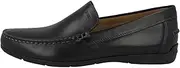 [Geox] Men's Msimon2 Slip-On Loafer, Black, 39 EU/6-6.5 M US