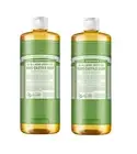^ 2 x Dr. Bronner's Pure-Castile Soap Liquid 18-in-1 Hemp Green Tea 946mL
