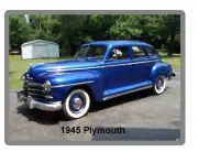 1945 Plymouth Auto Car Refrigerator / Tool Box Magnet