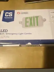 New!!Contractor Select White Green Integrated Led Exit Emergency