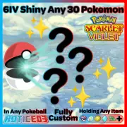 ✨Shiny Any 30 Custom Pokemon 6IV + Evs✨ Pokemon Scarlet & Violet Fast Trade
