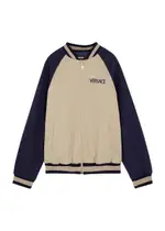 Versace Kids Logo-embroidered Cotton Bomber Jacket - Beige - 10YR (10 Years) 10YR (10 years)