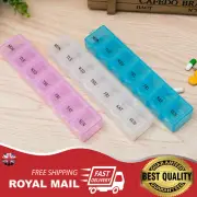 7 DAY PILL BOX MEDICINE TABLET DISPENSER ORGANISER STORAGE CASE WEEKLY UK