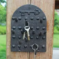 在飛比找樂天市場購物網優惠-歐式中式復古懷舊鄉村鑄鐵鐵藝鑰匙掛板掛鑰匙板家居庭院壁飾