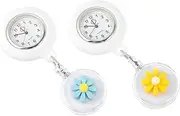 [LIFKOME] 2pcs Pocket Watch Key Chain Watch Ladies Watches for Women Nurse Keychains Movement Nurses Watch Pocket Hanging Watch Relojes Para Mujer Mens Watch Nurse Chest Watch Glass