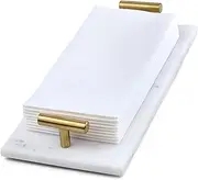 Guest Towel Holder Tray for Bathroom - White Marble Tray - Napkin Holder for Bathroom - Bathroom Hand Towel Tray, Paper Guest Towel Holder, Vanity Tray for Bathroom