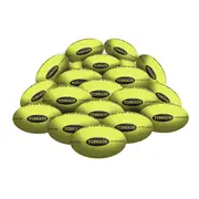 STRADIA "TORNADO" Size 3, 4, 5 Aussie Rules Ball – Premium Rubber – Superior Play Standard with Enduring Quality – Pack of 20 with FREE Mesh Storage Bag