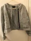 Women's J Crew Fringe Silver Tweed Blazer NWT