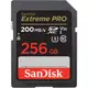 SanDisk Extreme Pro SDXC 256GB, V30, U3, C10, UHS-I, 200MB/s R, 140MB/s W 記憶