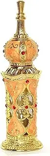 BBTISG 12ml Perfume Container, Perfume Bottles Empty Bottle Dubai Middle East Mini Perfume Bottles Vintage Essential Oil Glass Bottles Empty Essential Oils Bottles (Orange)