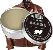 [Generic] Leather Nourishing Cream | Mink Oil Leather Polish Cream,Long Lasting Leather Maintenance Tool for Sofas, Car Interiors, Bags, Clothing, Saddles, Shoes