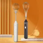 Rechargeable Milk Frother Non-slip Handle Cordless Hand Mixer Portable