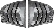 ABS Black Rear Window Louvers Shutters Cover Trim Car Styling Bodykits Accessories Compatible for BMW 3 Series E90 320i 330i M3 2005-2011(Carbon Look)