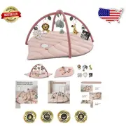 Extra Large Crystal Pink Activity Mat & Baby Play Gym – Perfect for Tummy Time