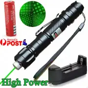 Green Laser Pointer Pen 532nm Zoom Focus Beam Astronomy Light+Battery+Charger