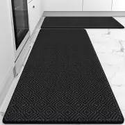 Kitchen Mat 2PCS Kitchen Rugs Cushioned Anti-Fatigue Rug Waterproof Standing ...