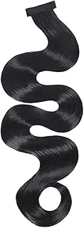 IWOWHERO Vintage Wavy Wig Extensions Hair Accessories for Women Thick Wavy Hair Curly Hairstyles Party Wigs Wig with Bangs Women Synthetic Hair Extension Black High Temperature Wire