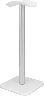 Headphone Stand, Universal Gaming Headset Holder with Aluminum Supporting Bar Non Slip Base Earphone Stand for All Headphone Sizes, for Home Gaming Office Earphone Accessories (White)