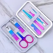 7/10/12/18/19Pcs/Set Manicure Set Pedicure Nail Tools Kit Stainless Steel Nail Cutter Scissor Clippers Professional Manicure Set,XC,7Pcs