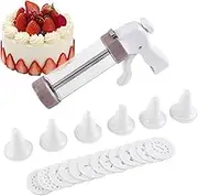 Cookie Press,Cakes Maker - Cookie Press Machine with 13 Discs and 6 Piping Tips for Home Dessert Decorating Christmas
