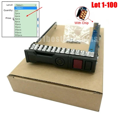 Lot 2.5" SFF NVMe Tray sled for HP DL360 DL380 Gen10 727695-001 SSD HDD Caddy