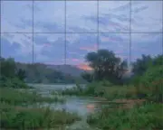 Sunset Tile Backsplash William Hagerman Twilight Art Ceramic Mural WHA003