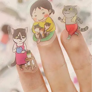 【蜜絲小舖】韓國貓咪透明貼紙 相冊 手帳 透明白底貼紙 日記貼紙裝飾貼紙 裝飾手帳 貓咪貼紙 貓奴動物 裝飾貼#686