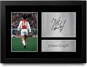 [HWC Trading] FR A4 Johan Cruyff Ajax Gifts Printed Signed Autograph Picture for Fans and Supporters - A4 Framed
