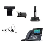 Yealink SIP-T54W IP 4.3-Inch Display Phone Bundle, WH63 Mono Headset, Pack of 4