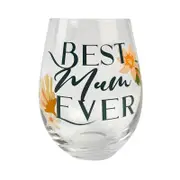Urban 12cm Wine Glass Cassia Floral Best Mum Ever Drinking Cup