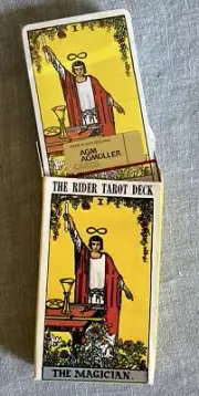 Vintage NOS The Rider Waite Tarot Deck The Magician 78 Cards 1971 - NEW