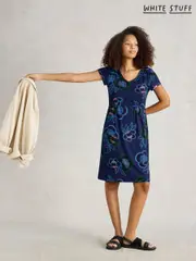 White Stuff Blue Tallie Jersey Dress (W38319) | $113
