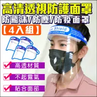在飛比找PChome24h購物優惠-防護面罩 防飛沫 廚房油煙 透明面罩