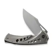 WE Knife Swiftfin Frame Lock 23051-2 CPM 20CV Steel Bead Blasted Titanium Knives