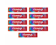 9PK Closeup Everfresh Gel w/ Anti-Bacterial Mouthwash Toothpaste 90g Red Hot