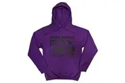 Olivia Rodrigo Unisex Adult Threshold Grid Lips Pull Over Hoodie (Purple) - UTRO11664