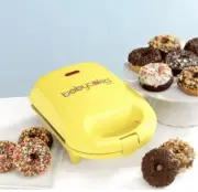 Babycakes Minis Nonstick Coated Mini Donut Maker Yellow Gift NEW