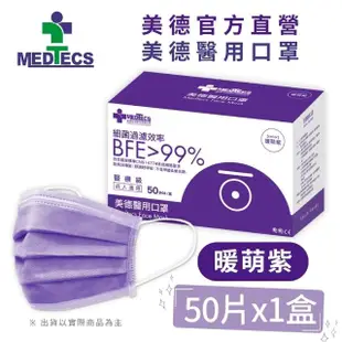 週期購【MEDTECS 美德醫療】醫用口罩10盒組 (50片/盒 成人口罩/小臉口罩/大兒童口罩)