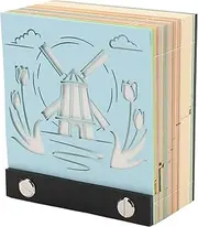 3D Notepad, Cartoon Windmill Memo Pad Stick Note Pad, Lovely 3D Paper Carving Notepad for Home School Office, with Room Decoration, Easy Tear and Stick