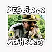 Super Troopers, Yes sir or Yeah Sure?, Vinyl 3" Sticker