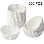 200 white oil paper cups, muffin cup cakes, oil paper cups, aluminum foils for sweet and savory muffins
