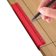 Metric & Imperial Marking V-Ruler High Precision Durable Aluminum Alloy Versatile Parallel/Vertical Line Scribe Marking