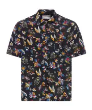 Sacai Tropical Printed Short-Sleeved Shirt 1,2 Black